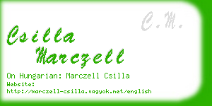 csilla marczell business card